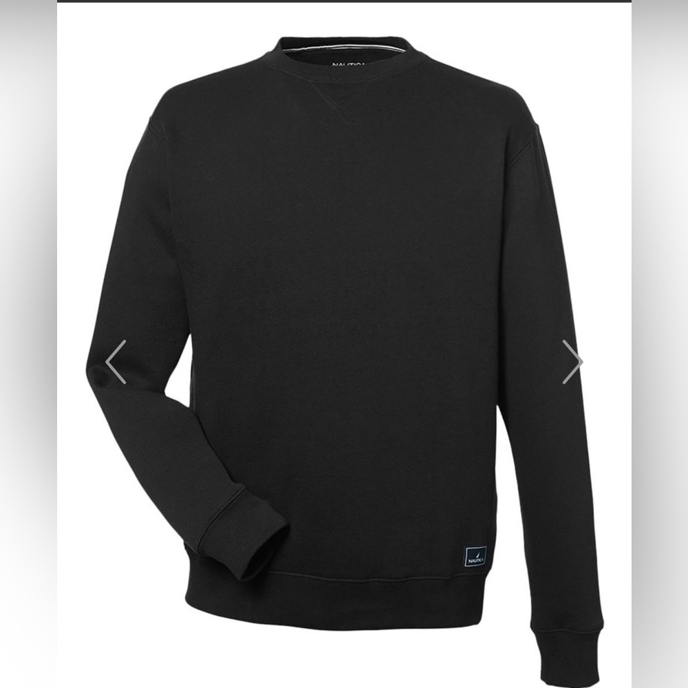 Unisex Anchor Fleece Crewneck Sweatshirt   Nautica  in Black